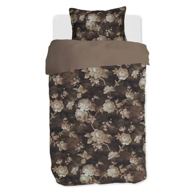 Afbeelding van M.M Linen Desdemona Dekbedovertrek Eenpersoons 140x200/220 cm Bruin