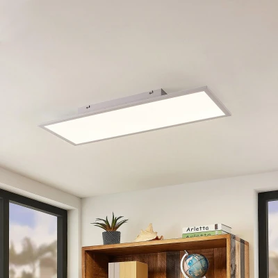 Afbeelding van Lindby LED plafondlamp met dimmer CCT 1licht kunststof, aluminium H: 5 cm wit Inclusief lichtbron