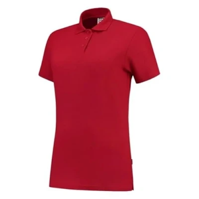 Afbeelding van Tricorp Dames Poloshirt Casual 201010 180gr Rood Maat 3XL