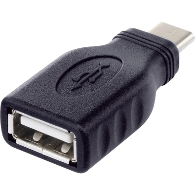 Afbeelding van Renkforce USB 2.0 Adapter [1x C stekker 1x bus A] rf usba 10 Met OTG functie, Vergulde steekcontacten