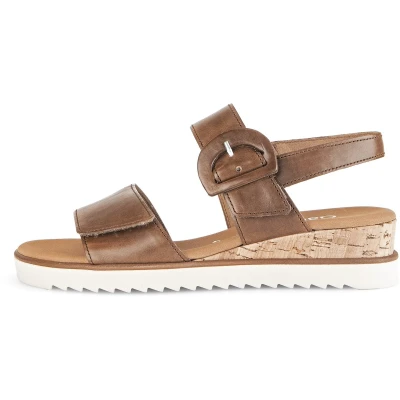 Afbeelding van Gabor 752 Sandalen Met Sleehak Dames Camel Maat 42