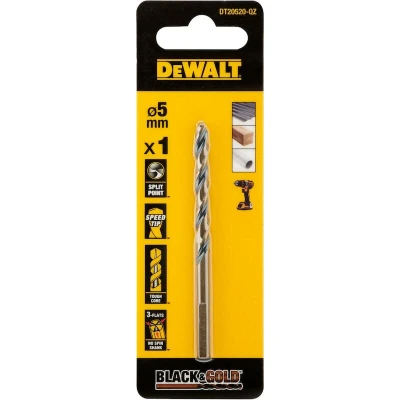Afbeelding van DeWalt Accessoires Black &amp; Gold Metaalboor 5 mm DT20520 QZ