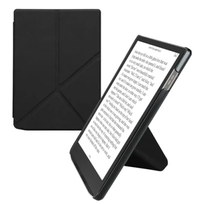 Afbeelding van kwmobile e reader hoesje compatibel Met Pocketbook InkPad 4 / Color 3 2 Vivlio hoes standaard Ereader cover van kunstleer In zwart
