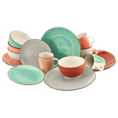 Afbeelding van CreaTable Combi servies Bella Casa Fashion (set, 16 delig)