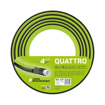 Afbeelding van Cellfast QUATTRO robuuste tuinslang, 4 laags, licht UV bestendig, draadslang, kruisvlechtwerk, 20bar, 3/4 inch, 15 m, 10 074