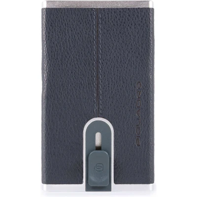 Afbeelding van Piquadro Square Visitekaarthouder, Maat: One Size, Blue