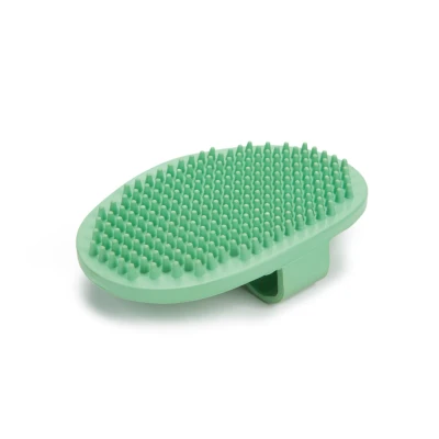 Afbeelding van Beeztees Rubber Massageborstel Ovaal Mint 13x9cm