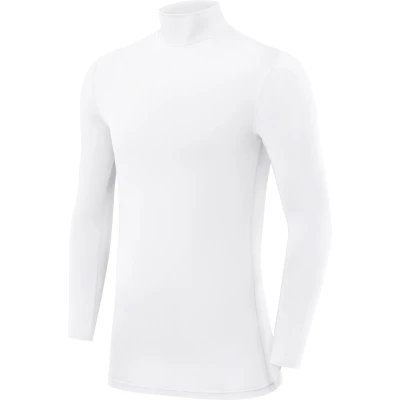 Afbeelding van Compressietop met Lange Mouwen Mockhals voor Jongens Wit