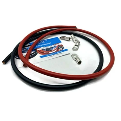 Afbeelding van eXODA Batterijkabel 25mm2 4x M8 kabelschoen elk 1m kabel rood en zwart