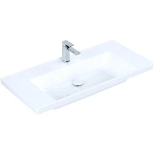 Afbeelding van Villeroy &amp; Boch Subway 3.0 meubelwastafel wit ceramic+ (100 x 47 cm) 1