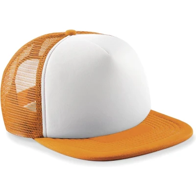 Afbeelding van Beechfield Junior Vintage Snapback Trucker Oranje Wit