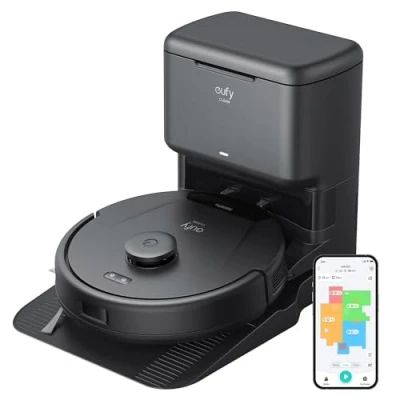Afbeelding van eufy Clean L60 Robot Vacuum Cleaner with Self Empty Station, Ultra Strong 5,000Pa Suction, iPath Laser Navigation, for Deep Floor Cleaning, Ideal Hair, Hard Floors
