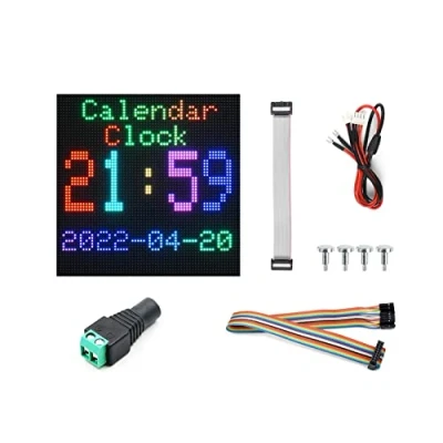 Afbeelding van RGB Full Color LED Matrix Panel Display 64x64 Pixels 3mm Pitch Screen for Raspberry Pi, Arduino,4096 Individual LEDs