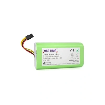 Afbeelding van NASTIMA Reserveaccu, 14,4 V, 2600 mAh, lithium ion batterij, compatibel met Conga Excellence 1290 1390 1490 1590