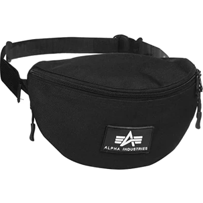 Afbeelding van Alpha Industries Rubberprint unisex heuptasje Black