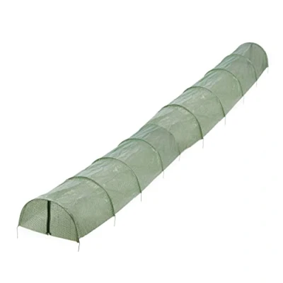 Afbeelding van Relaxdays kweektunnel, 7 meter, PE (kunststof), met rits, 10 bogen, groente, sla, moestuin, plantentunnel, groen