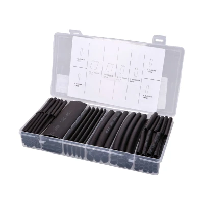 Afbeelding van Krimpkous assortiment Lijmvoering Waterdicht Marine toepassingen 142 delig Zwart