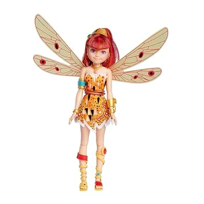 Afbeelding van Simba 109483060 Mia and Me aankleedpop Yuko, elf met beweegbare vleugels en benen, haarclips, 3 x armband ketting, 23 cm, vanaf jaar