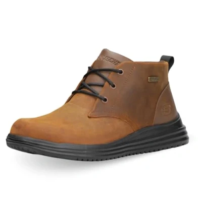 Afbeelding van Skechers Sport Proven Conklin Veterboots, Heren, Maat: 44, Dunkelbraun Leer