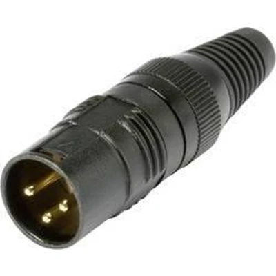 Afbeelding van Hicon HI X3CM G XLR connector Stekker, recht Aantal polen: 3 Zwart 1 stuk(s)