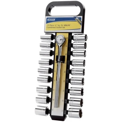 Afbeelding van Draper DIY 09249 Dopsleutelset met 12,7 mm (1/2 inch) vierkante aandrijving gecombineerd, 19 delig