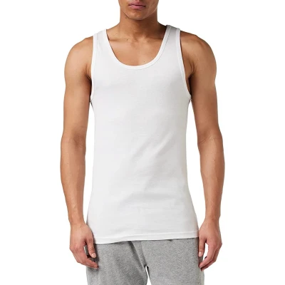 Afbeelding van Onderhemd Heren 6 stuks Wit 100% Katoen Ronde Hals Hemd Ondershirt Tanktop Singlet Maat M
