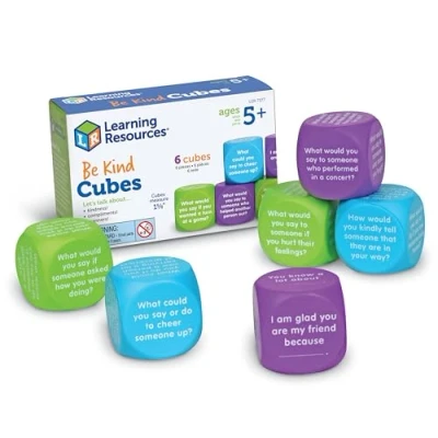 Afbeelding van Learning Resources Wees lief blokjes, leermaterialen voor kinderen met autisme, leren praten en uitdrukken, sociaal ondersteunende vaardigheden, educatief speelgoed spelletjes