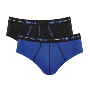 Afbeelding van Sloggi Herenslips 2P For Men Start Midi Marine/Blauw katoen X Large Heren