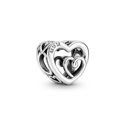 Afbeelding van Pandora 790800C00 Entwined Infinite Hearts Charm Bedel Bedels horloge Zilverkleur