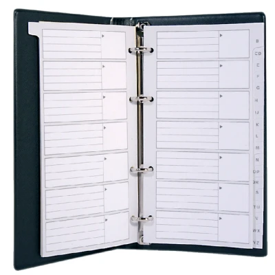 Afbeelding van Telefoonalbum Kangaro 215x130mm A Z 4 rings zwart