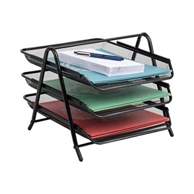 Afbeelding van Mind Reader Desk Organizer met 3 schuiflades voor brieven, documenten, e mail, bestanden, papier