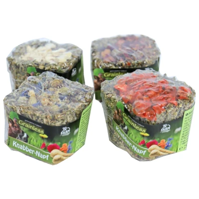 Afbeelding van Jr Farm Grainless Knabbelbak Assorti Ruwvoer 5 x 5.5 cm 75 g