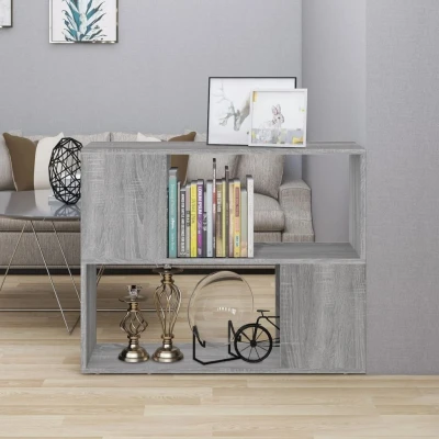 Afbeelding van vidaXL Boekenkast/kamerscherm 80x24x63 cm grijs sonoma eikenkleurig