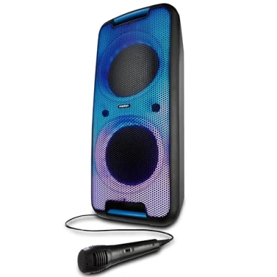 Afbeelding van Medion Party Speaker (P61080) Bluetooth Draadloos Box met Microfoon Karaoke Systeem LED Verlichting Oplaadbaar