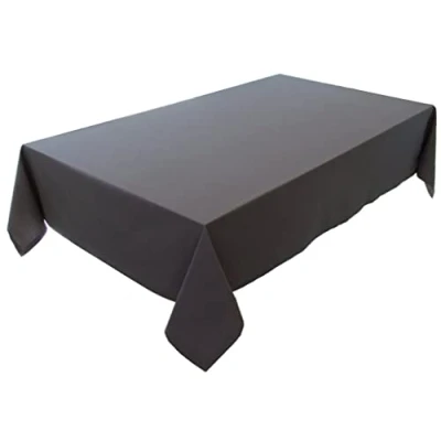 Afbeelding van Hoogwaardig tafelkleed tafellinnen uit 100% katoen collectie concept, kleur en grootte naar keuze (tafelkleed 150x300cm, basalt grijs)