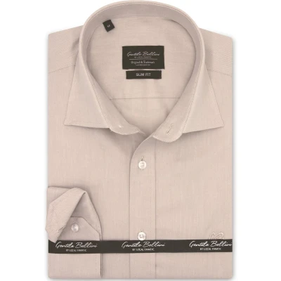 Afbeelding van Mannen Slim Fit Blouse Nette Stijlvolle Overhemd Heren met Lange Mouwen