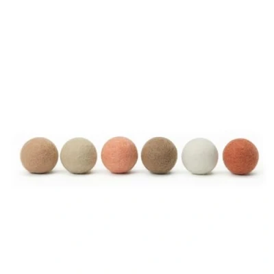 Afbeelding van LucyBalu® 6 Kattenballen Vilten Ballen Kattenballetjes Speelgoed voor Katten Balletjes Kattenspeelgoed Intelligentie Kat Speeltjes Kittens Kattenspeeltjes Perzik