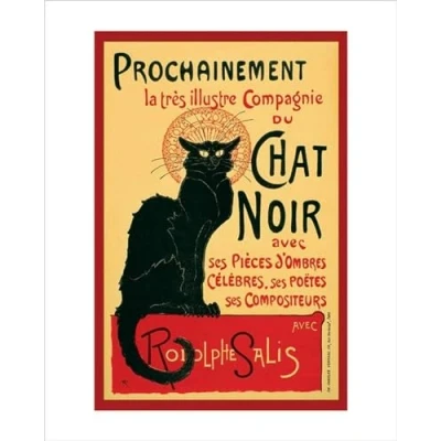 Afbeelding van Kunstdruk Chat Noir 40x50cm