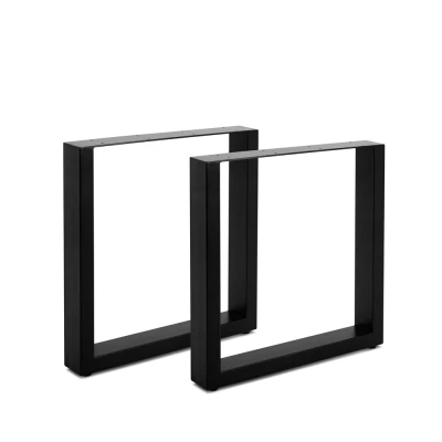 Afbeelding van Iron Dining Table U Leg Black powdercoating Set of 2