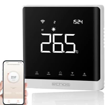 Afbeelding van Wandthermostaat, verwarming, Smart vloerverwarming, wifi, kamerthermostaat via smartphone, Tuya Life, Amazon Alexa, Google Home, bestuurbaar, programmeerbare