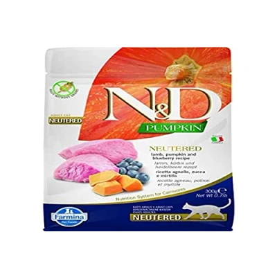 Afbeelding van N&amp;D Pumpkin voeding voor de gecastreerde kat Lam 300 gr.