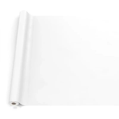 Afbeelding van ANRO Afwasbaar tafelzeil, tuintafelkleed, voor binnen en buiten, met snijrand, 160 x 140 cm, wit