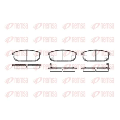 Afbeelding van REMSA 1042.02 Remblokkenset Achteras Incl. slijtage waarschuwingscontact Met kleeffolie toebehoren KIA: Sorento I (JC) 2.5 CRDi, 2.4, 3.5 V6 4WD