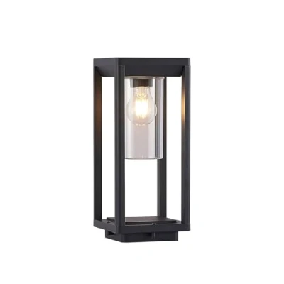 Afbeelding van Lindby Sokkellamp 1licht aluminium, kunststof H: 35 cm E27 donkergrijs
