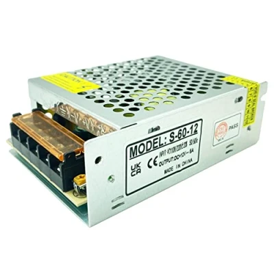 Afbeelding van Lianshi 12V 5A 60W schakelende voeding kortsluit en overbelastingsbeveiliging converter transformator voor industriële automatisering LED bewaking CCTV printer AC220V naar DC