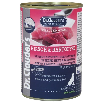 Afbeelding van Dr.Clauder&#039;s Selected Meat Hert&amp;Aardappel Hondenvoer 400 g