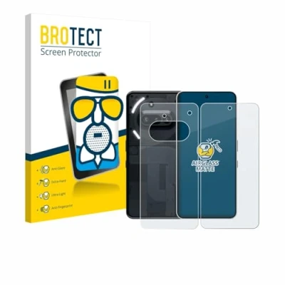 Afbeelding van BROTECT Antireflecterende Glas Screen Protector Mat voor Nothing Phone (3a) (Voor+Achter) Schermbeschermer [Beschermglas Folie niet Gehard Glas]