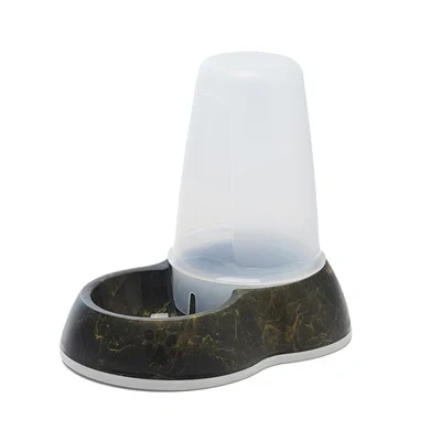 Afbeelding van Savic drinkbak loop marble zwart / goud 26x17,5x23 cm 1,5 ltr