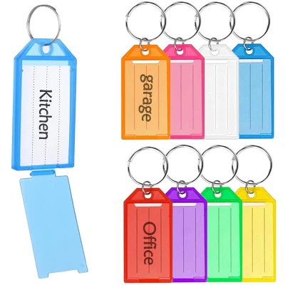 Afbeelding van Sleutelhanger met Labels 48 Stuks 8 Kleuren