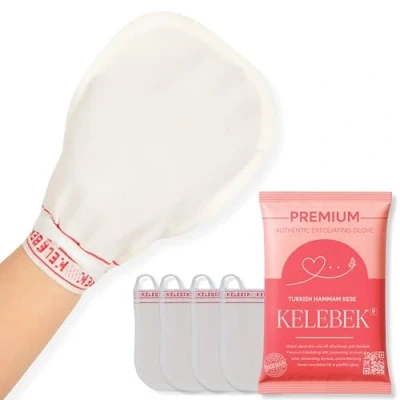 Afbeelding van 4 STKS KESE Diepe Exfoliërende Mitt Body Scrub, Dode Huidverwijderaar, Turkse Hammam Kese, Spa, Cellilute Remover Mitt, Bad Handschoen Huid Exfoliëren